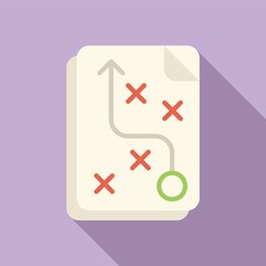 Strategy solution icon flat vector. Creative business