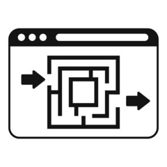 Web page search icon simple vector. Creative problem