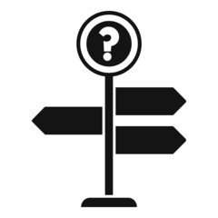 Fototapeta premium Solution direction icon simple vector. Creative problem