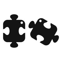 Solution puzzle icon simple vector. Creative business
