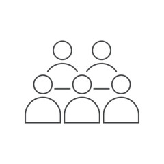 Vector flat icon of a group of people.