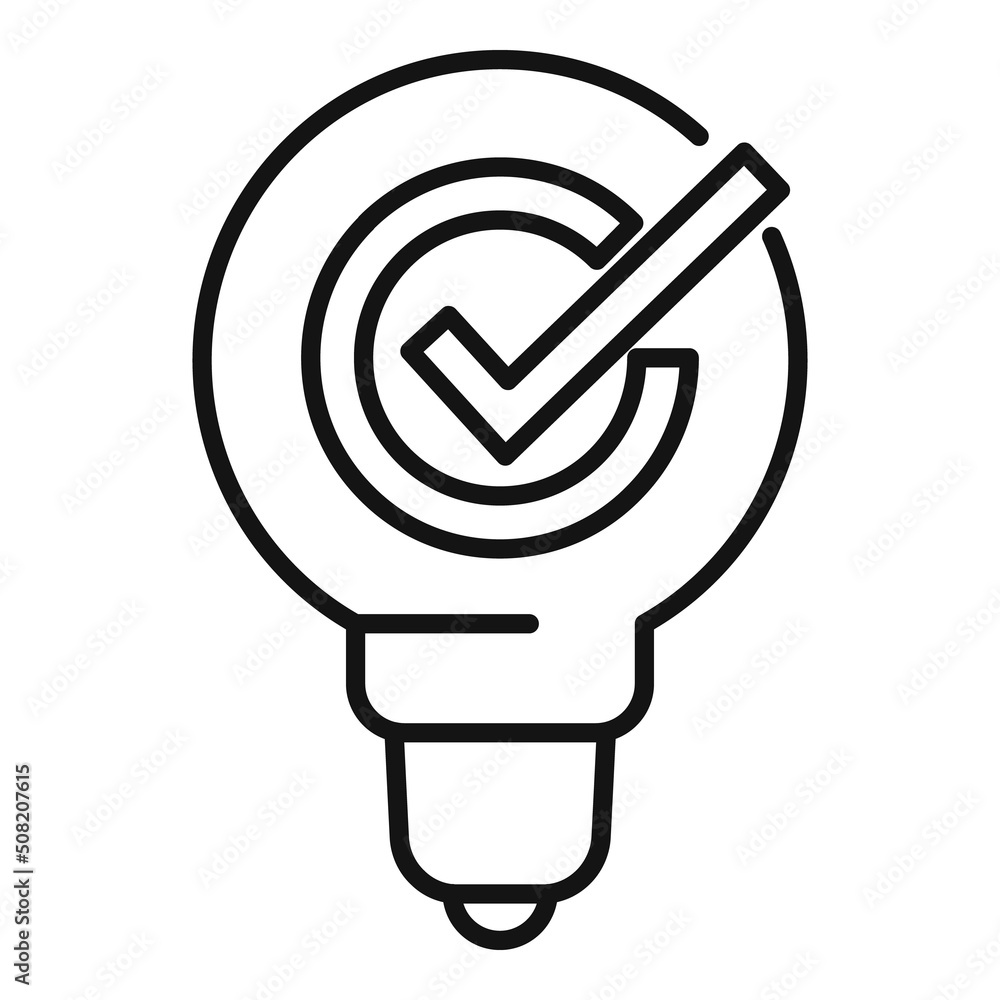 Poster creative idea icon outline vector. problem solution