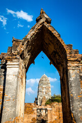 Wat Yai Chai Mongkhon temple ruin in Ayutthaya, Thailand