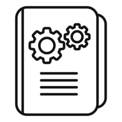 Folder solution icon outline vector. Creative business