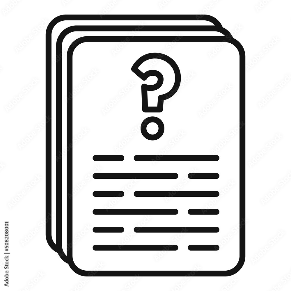 Poster problem business icon outline vector. creative solution