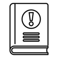 Book solution icon outline vector. Business problem