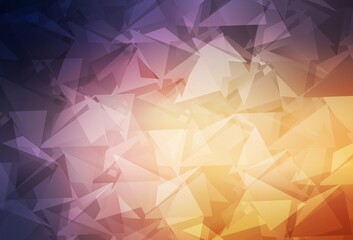 Light Pink, Yellow vector polygon abstract background.