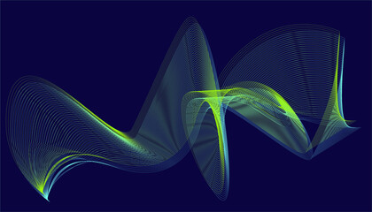 Abstract gradient background with waves