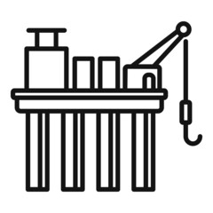 Sea rig icon outline vector. Ocean platform