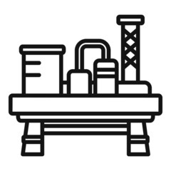 Gas rig icon outline vector. Drilling ocean