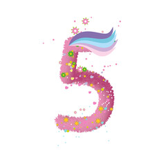 number, numbers, year, digit, party, girls, boys, flower, creative, decoration, cookie, flower, summer, pony, rainbow