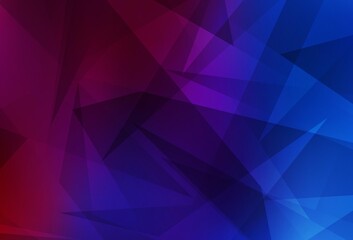 Dark Blue, Red vector template with crystals, triangles.