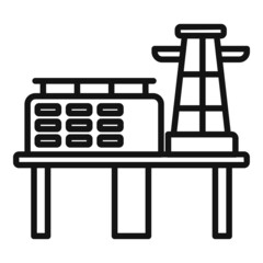 Rig production icon outline vector. Gas platform