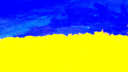 ukraine flag artwork. abstract background. clouds. Oil painting - 508209659
