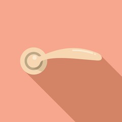 Gate door handle icon flat vector. Knob lock