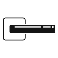 Digital door handle icon simple vector. Knob lock