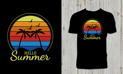 Summer Vintage T Shirt Design