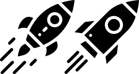 cartoon rocket vector illustration. rocket ship, spacecraft, spaceship, minimalist illustration, black and white, simple vector graphics
