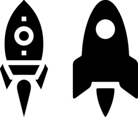 cartoon rocket vector illustration. rocket ship, spacecraft, spaceship, minimalist illustration, black and white, simple vector graphics