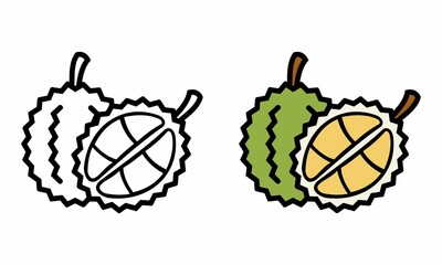 Illustration Vector Graphic of durian fruit, fruit icon