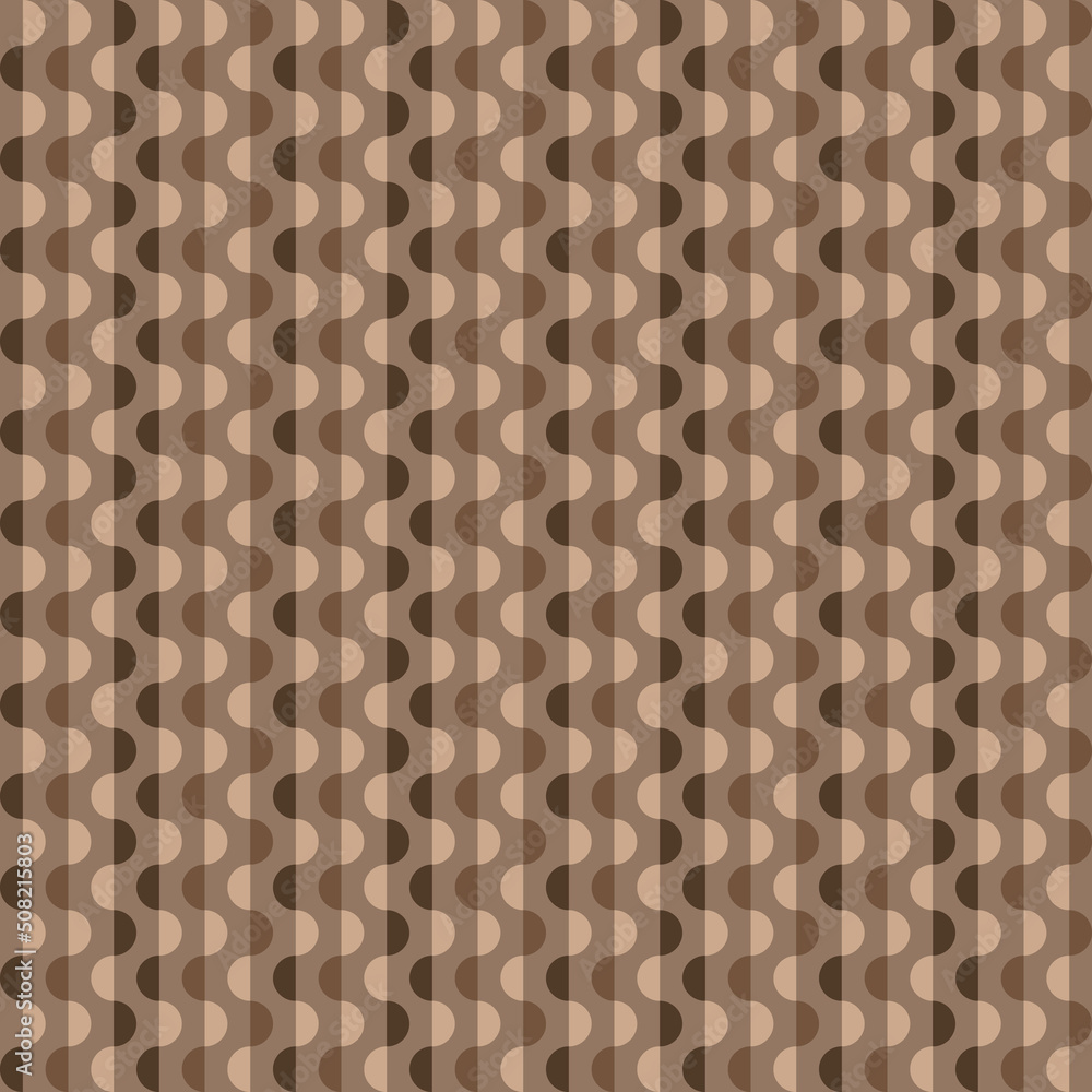 Poster brown pattern of columns in a row. vector coffee color interior. seamless coffee pattern for decor o