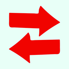 Red arrow icon vector EPS- 10