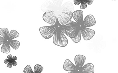 Light Gray vector elegant pattern with flowers.