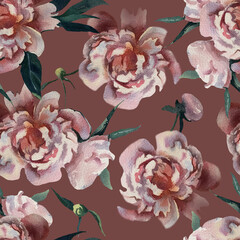 pattern with pink roses