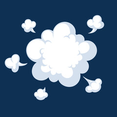 Comic cartoon smoke or cloud, vector speed motion effects © ✦ Bizarre Factory ✦