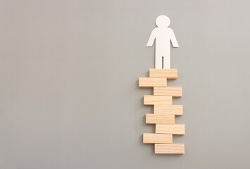 business concept image of people figures, human resources and management concept