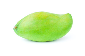 Green mango fruits isolated on white background