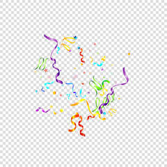 ribbon serpentine tinsel red spiral color curly