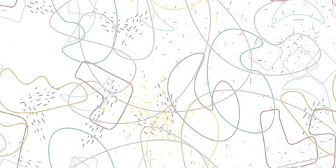 Chaotic Simple Seamless Pattern Textile One Line