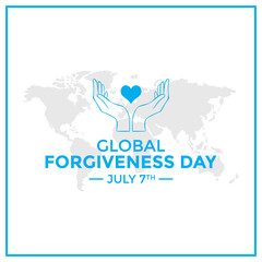Global Forgiveness Day greetings vector. - obrazy, fototapety, plakaty