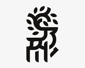 Deer modern logo. Reindeer emblem design editable for your business. Vector illustration.