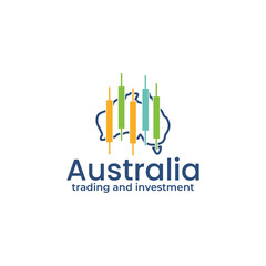 australia trrade and investment logo design vector