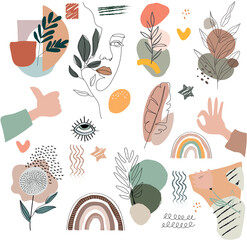 Scribble.Big set of hand drawn different shapes and patterns. Abstract modern trendy vector illustration. All elements are separate. Format: JPG,EPS