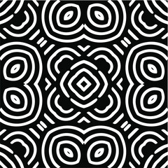 Abstract background with black and white pattern. Unique geometric vector swatch. Perfect for site backdrop, wrapping paper, wallpaper, textile and surface design. 