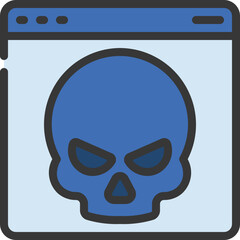 Website Hack Skull Icon