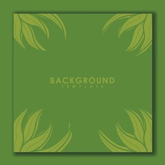 vector background design template, with organic style and leaves