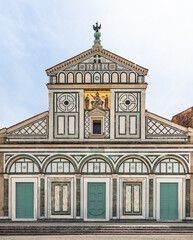 Florence, Italy:  facade of Abbazia di San Miniato al Monte church 