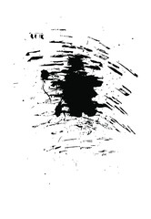 Artistic haotic lines. Ink, brush. EPS 10, artwork.