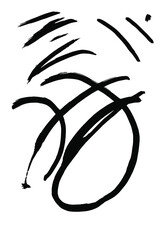 Decorative abstract shapes. Ink drawing EPS 10, artwork.