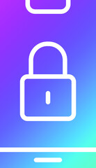 Lock Vector Icon Design Illustration