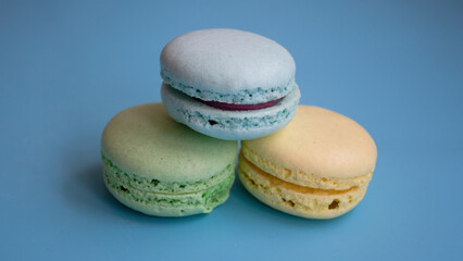 colorful macaroons. fresh traditional pastries