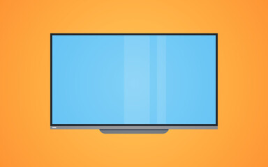 Television and widescreen flat vector illustration.