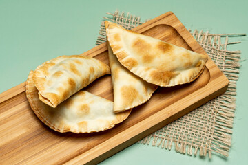 portion of bar meat pastries