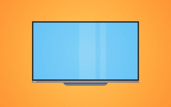 Television and widescreen flat vector illustration.