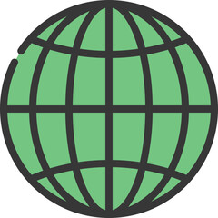 Globe Grid Icon