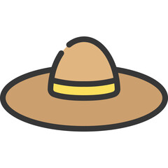 Large Beach Hat Icon